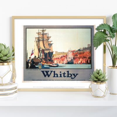 Whitby - Capt Cook Imbarco 1776 - Stampa d'arte premium 11 x 14".