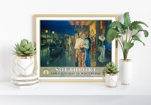 Southport For A Holiday In Wintertime - Premium Art Print