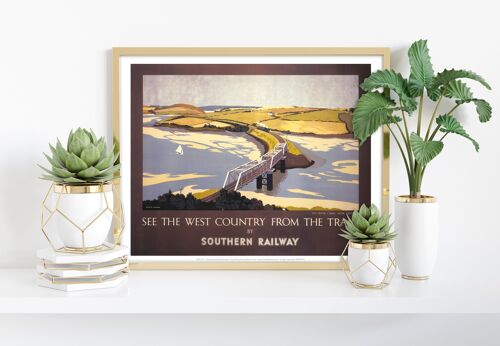 The West Country From The Train - 11X14” Premium Art Print