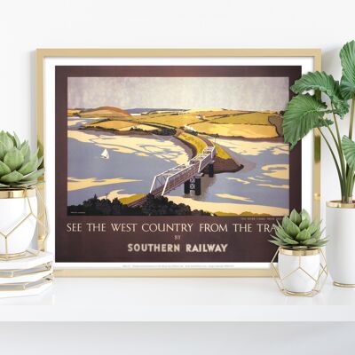 Das West Country aus dem Zug – Premium-Kunstdruck im Format 11 x 14 Zoll