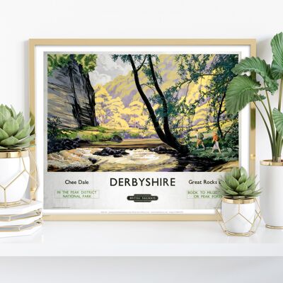 Derbyshire, Chee Dale - Stampa d'arte premium 11 x 14".