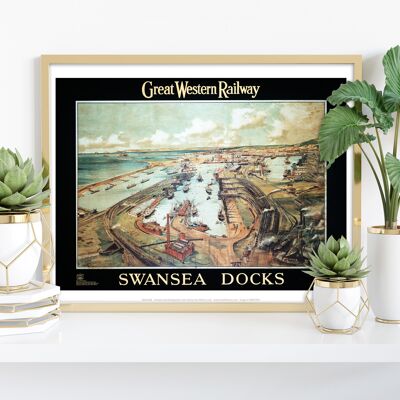 Great Western Railway, quais de Swansea - Impression artistique Premium