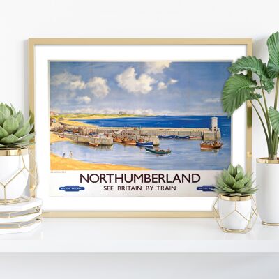 Northumberland, Seahouses – Premium-Kunstdruck im Format 11 x 14 Zoll