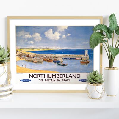 Northumberland, Seahouses – Premium-Kunstdruck im Format 11 x 14 Zoll