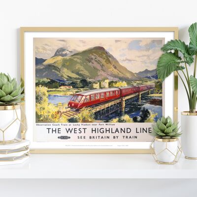La línea West Highland - Viaducto de Lochy Lámina artística