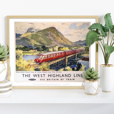 La línea West Highland - Viaducto de Lochy Lámina artística