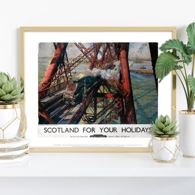 Scotland For Your Holidays, Forth Bridge - 11X14” Art Print