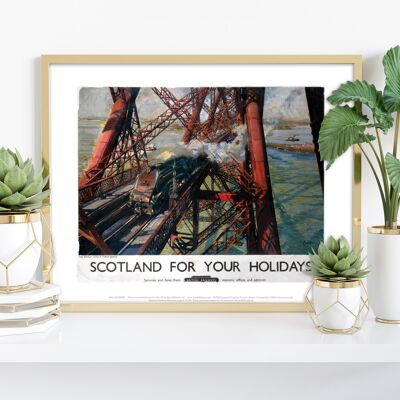Scozia per le tue vacanze, Forth Bridge - stampa artistica 11 x 14".