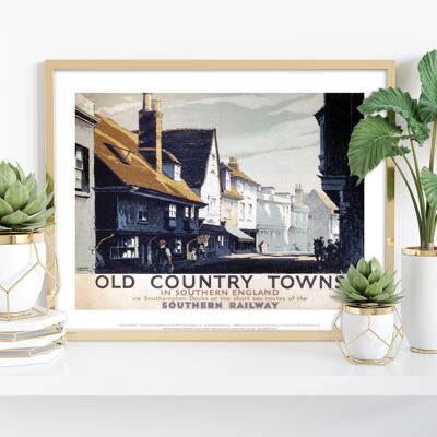 Città della vecchia contea nel sud dell'Inghilterra - Stampa d'arte premium