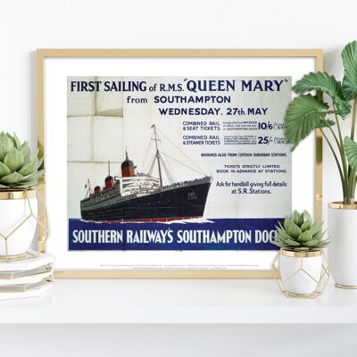 Southampton Southern Railway Queen Mary - Premium Lámina artística
