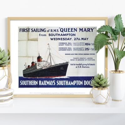 Southampton Southern Railway Queen Mary - Stampa d'arte premium
