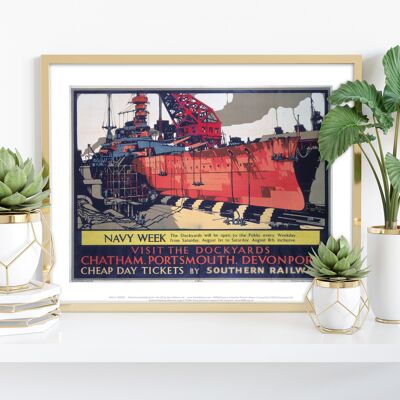 Visit Dockyards Chatham, Portsmouth, Devonport - Art Print