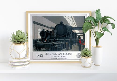 Building An Engine At Crewe Works - 11X14” Premium Art Print