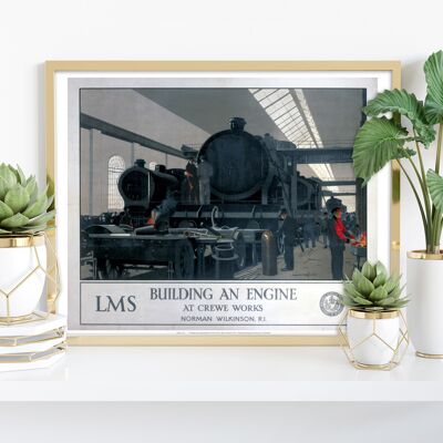 Building An Engine At Crewe Works - 11X14” Premium Art Print