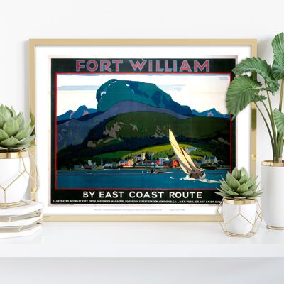 Fort William di East Coast Route - 11 x 14" stampa d'arte premium