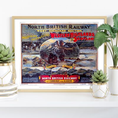 Tierras altas occidentales de Escocia - 11X14" Premium Art Print