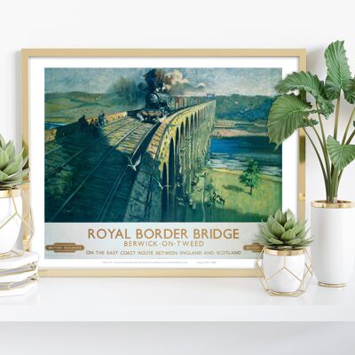 Pont frontalier royal Berwick sur Tweed - Impression artistique Premium