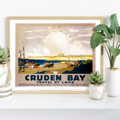 Cruden Bay, viaggio di Lner - 11 x 14" stampa d'arte premium