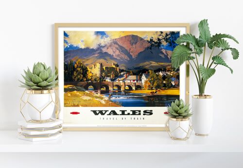 Wales Travel By Train - 11X14” Premium Art Print