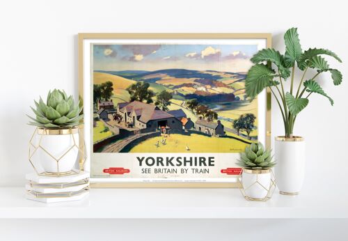 Yorkshire See Britain By Train - 11X14” Premium Art Print