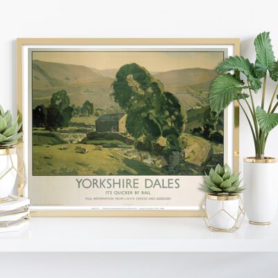 Yorkshire Dales It's Quicker By Rail – Premium Kunstdruck