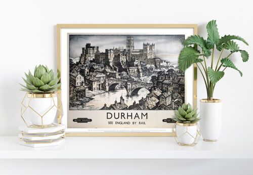 Durham See England By Rail - 11X14” Premium Art Print