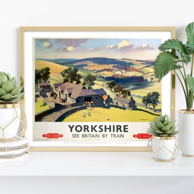 Yorkshire - British Railways - Stampa d'arte premium 11 x 14".