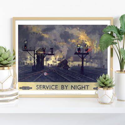 Service By Night Engine - Stampa artistica premium da 11 x 14 pollici