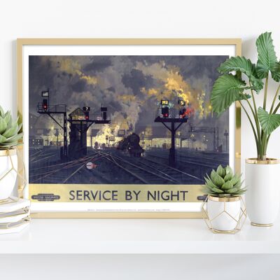 Service By Night Engine - Stampa artistica premium da 11 x 14 pollici