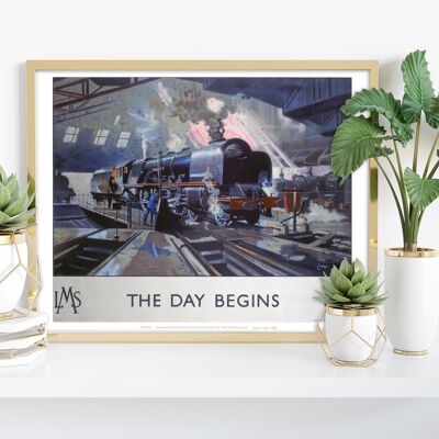 The Day Begins Lms Engine – Premium-Kunstdruck im Format 11 x 14 Zoll