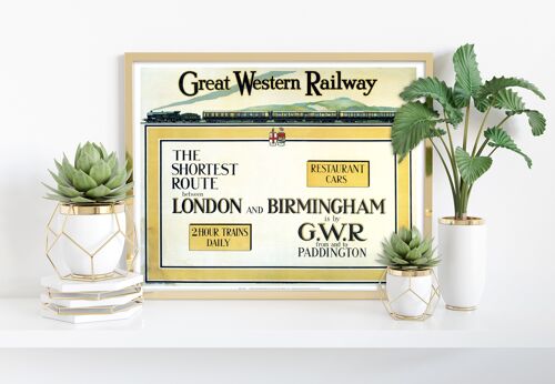 The Shortest Route Between London And Birmingham Art Print