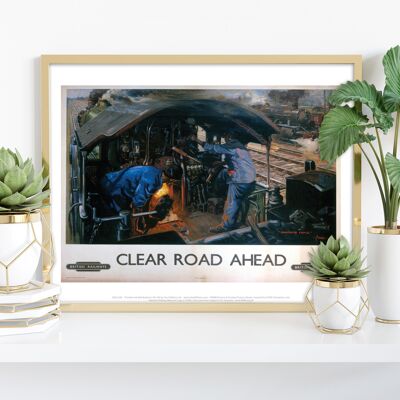 Clear Road Ahead British Railways - Stampa artistica premium 11 x 14".