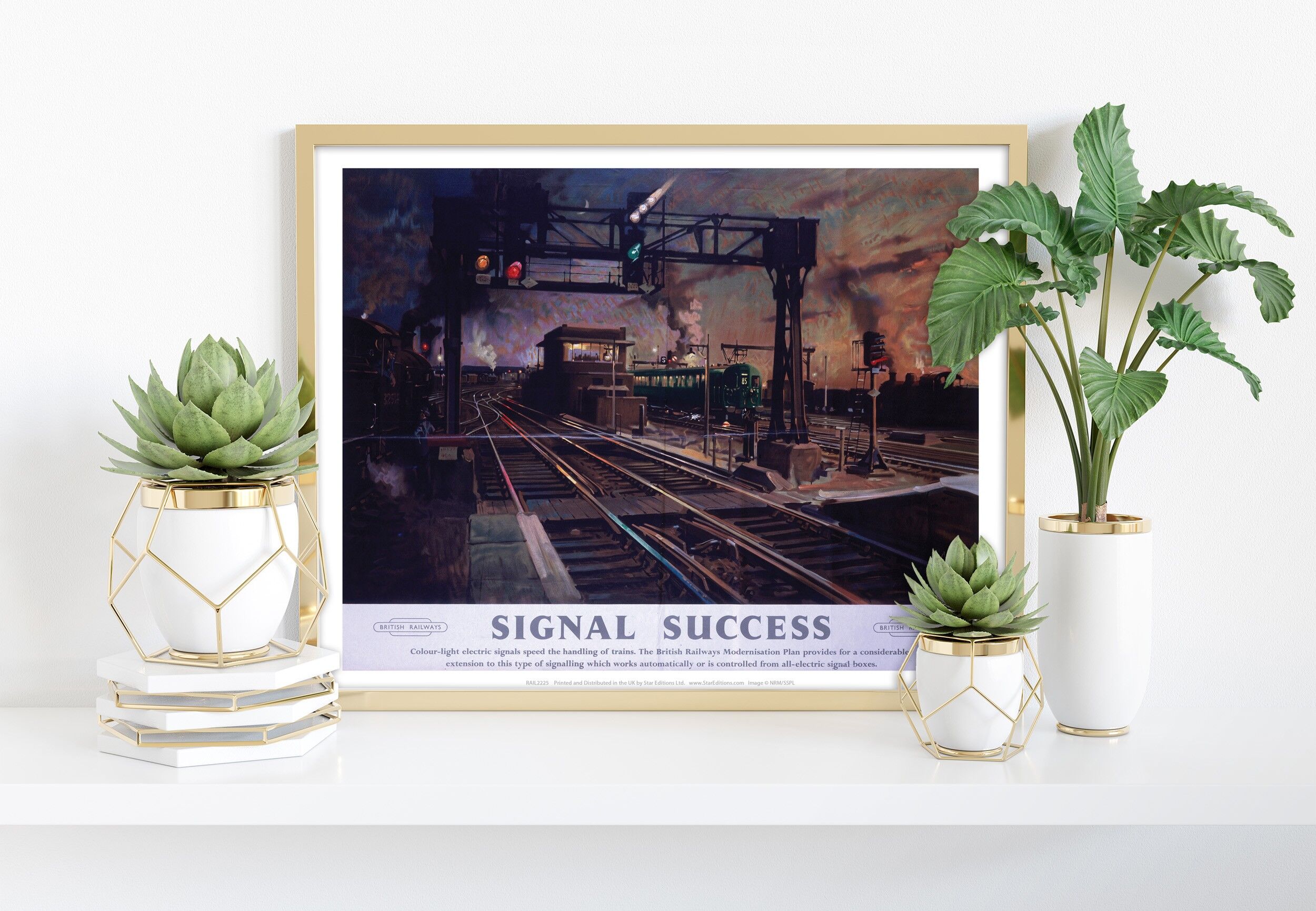 Signal Success – British Railways – Premium-Kunstdruck im Format 11 x 14 Zoll