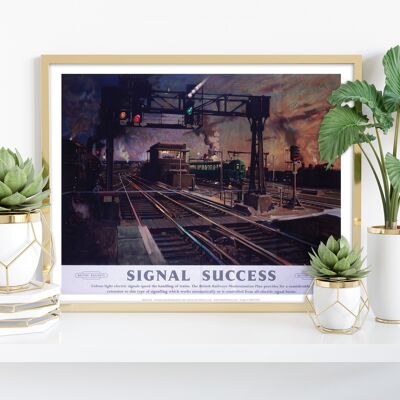 Signal Success – British Railways – Premium-Kunstdruck im Format 11 x 14 Zoll