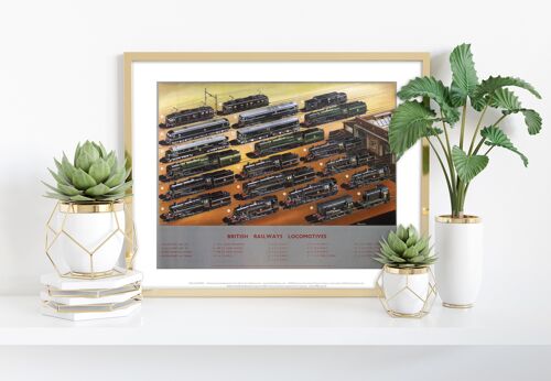 British Railways Locomotives - 11X14” Premium Art Print