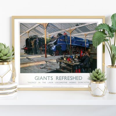 Giants Refreshed - Locomotive Works, Doncaster - Art Print