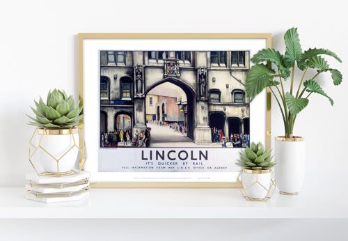 Lincoln It's Quicker By Rail - 11X14” Premium Art Print