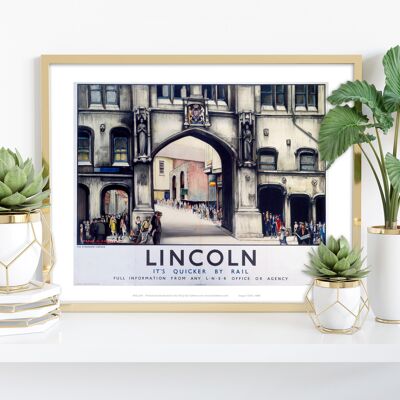 Lincoln It's Quicker By Rail - 11X14” Premium Art Print