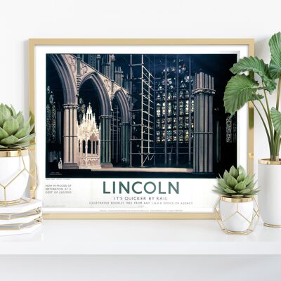 Catedral de Lincoln, coro de ángeles - 11X14" Premium Art Print