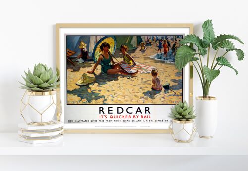 Redcar It's Quicker By Rail - 11X14” Premium Art Print