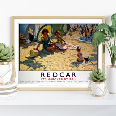 Redcar It's Quicker By Rail – Premium-Kunstdruck, 27,9 x 35,6 cm