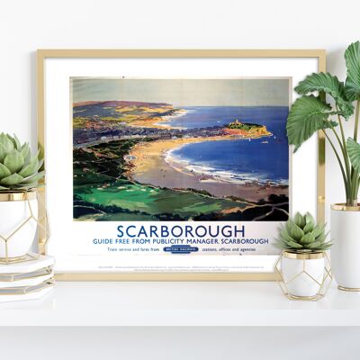 Scarborough British Railways - Stampa d'arte premium 11 x 14".