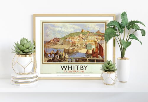 Whitby It's Quicker By Rail - 11X14” Premium Art Print