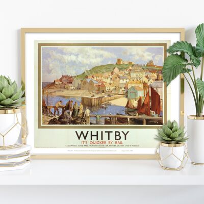 Whitby It's Quicker By Rail - 11X14” Premium Art Print