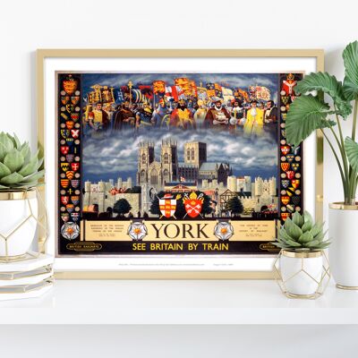 York - Vedi la Gran Bretagna in treno - Stampa artistica premium 11 x 14".