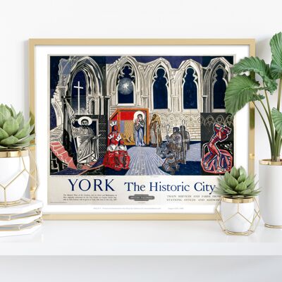 York die historische Stadt – Premium-Kunstdruck im Format 11 x 14 Zoll