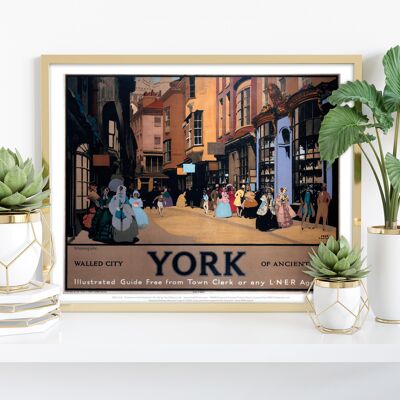 York, ciudad amurallada de los días antiguos Lner - Lámina artística premium