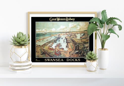 Swansea Docks Gwr - 11X14” Premium Art Print