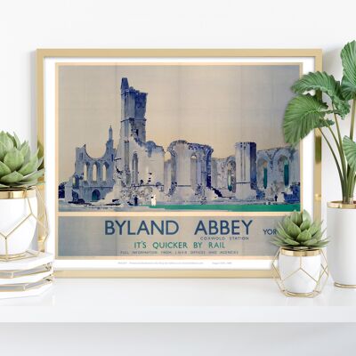 Byland Abbey Coxwold Station Yorkshire - Impression artistique Premium
