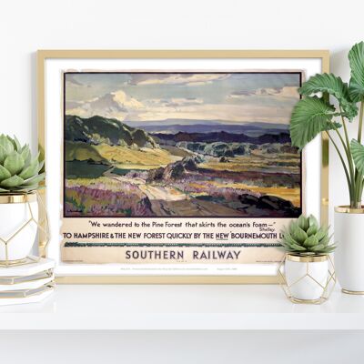 Southern Railway Hampshire, New Forest Art Print